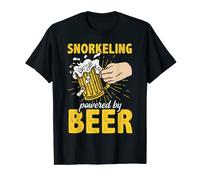 Snorkeling Powered By Beer Snorkel Scuba Diver Dive Snorkel T-Shirt