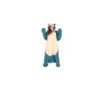 (Snorlax, L) Snow Monster Elf Santa Claus Couple Cartoon One-Piece Pajamas Hooded Polar Fleece Home Clothes Animal Performance