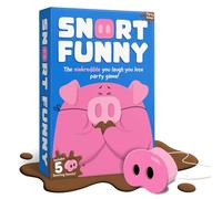 Snort Funny - The Oinkcredible You Laugh You Lose Party Game | Family Games for Kids and Adults | 150 Challenge Cards, 5 Pig Snouts & Mud Tokens | Funny Games for Friend & Family, 4-8 Players, Ages 8+