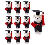 Snorvixre 10pcs Graduation Themed Bear Collectible Dolls with Scholar Outfit for Students Parent and Educators Gifts Parent Gift