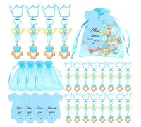 Snorvixre 20pcs Keychains and Blanks Cards for Baby Showers and Party Decorations Birthday Party Present Souvenir Bridals Shower Gifts