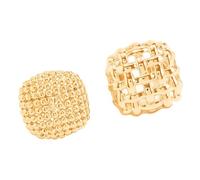 Snorvixre 2PCS Geometric Hollow Design Rings Elegant Metal Weave Jewelry for Women Adjustable Open Rings Fashion Accessories Geometric Hollow