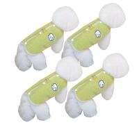 Snorvixre 4pack Dog Fleece Vests Pack Warm Protective Back Opening Convenience Soft Materials Winter Season Small Dog Clothes