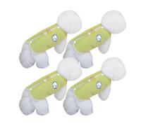 Snorvixre 4pack Dog Fleece Vests Pack Warm Protective Back Opening Convenience Soft Materials Winter Season Small Dog Clothes