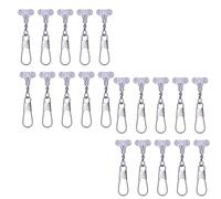 Snorvixre 50Pcs B Type Pin 3 Way Connector Tackle Clear Fishing Beads Oval Double Hole Quick Installation B Type Fishing Pin