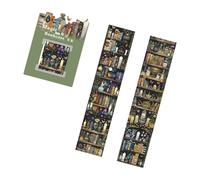 Snorvixre 6Rolls Bookshelf Theme Decorative Tape 40mmX2m Scrapbooking Decoration Sticker For Journal Planner Notebook Wrapping Mystical Collage Sticker