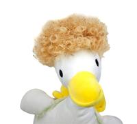 Snorvixre Afros Pet Wigs Geese Hairpiece Hair Accessory Great For Creative Owners Theme Event Photography Occasion Headgear Fiber Headpiece
