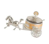 Snorvixre Alloy Seasoning Container Showcasing Carriage Embossing Design Antique Sugar Jar Condiment Bowl for Homes Kitchen Use Embossing Seasoning Jar