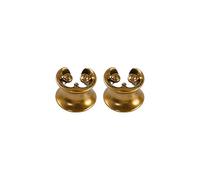 Snorvixre Creative Earrings Saddles Ear Plug Double Flared Gauges for Fashion Lovers Stylish Body Piercing Jewelry Vintage Gold Puss Earrings