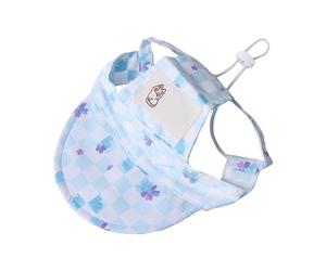 Snorvixre Dog Cats Sun Protective Hat Breathable Pet Baseball Cap Visors with Ear Holes and Adjustable Drawstring for Beach Walks Baseball Cap