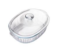 Snorvixre Glass Casserole with Lid Microwave Oven Safe for Baking and Storing Large Capacity Soup Bowls