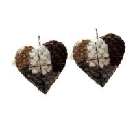 Snorvixre Handcrafted Bird Nesting Heart Refillable Design Garden Decoration with Natural Materials Attracts Birds Iron Birdhouse