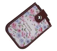 Snorvixre High Capacity Card Sleeve Water Resistant Leather Slide Out Organiser Storage Case for Daily and Travel Use Leather Wallet