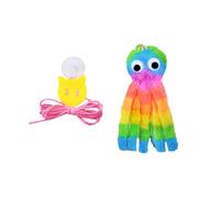 Snorvixre Interactive Hanging Kitten Toy with Squeaky Sound & Vibrant Plush for Safe Hanging Squeaky Kitten Toy