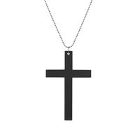 Snorvixre Lightweight Wood Crucifix Necklace Gothic Jewelry for Women Practical Design Perfect for Casual or Party Long Gothic Chain Jewelry
