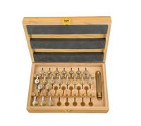 Snorvixre Mainspring Repair Kits 20 Size Precise Watch Winders Replacement Barrels Set with Wooden Box for Watch Restoration Work
