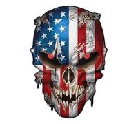 Snorvixre Nationalistic Skull Plan Car Label High Meditative Night Observability Impermeable PVC Substance Vehicle Skull Flag Decoration