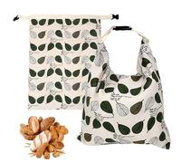 Snorvixre Of 2 Environmental Aware Kitchen Bread Sacks Needle Theme Triplicate Security Seal Hand Launderable Cotton Cotton Fabric Ideal Present Bread Storage