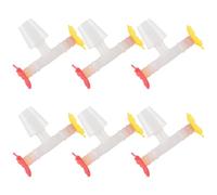 Snorvixre Set Of 6 LeakProof Hummingbird Feeders Flower Tip Accessories Seal Secure Replacement Part Dispensing Tool Hummingbird Tips