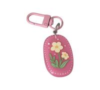 Snorvixre Spring Inspired Floral Oval Keychain Premium Resin Materials Compact Size Decorative Charm for Keys Purses Gift Giving Fashionable Bag Charm