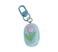 Snorvixre Spring Inspired Floral Oval Keychain Premium Resin Materials Compact Size Decorative Charm for Keys Purses Gift Giving Fashionable Bag Charm