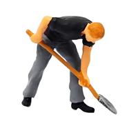 Snorvixre Tiny 1: 64 Scale Construction Site Model with Treasure Workers Decorative Ideal for Home or Work Area Decoration Rosin Worker Digging Model