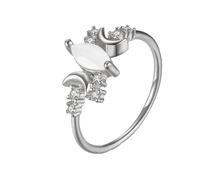 Snorvixre Trendy Alloy Moons Shape Unique Statement Rings for Modern Women Couples Gifts Vintage Moons Rings