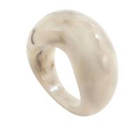 Snorvixre Trendy Resin Jewelry Handcrafted with Marbled Color Effect Stackable Joint Rings Accessory for Women Men V Shaped Resin Rings