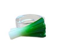 Snorvixre Unique Vegetal Rosin Jewelry Circlets Leek Vegetable Pattern Comfort Suitable Dailywear Food Encouraged Jewelry Environmental Bioplastic