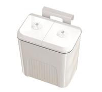 Snorvixre Wall Mounted Compost Bin Dry And Wet Separation Rubbish Holder Trash Can With Two Lid For Under Sink Or Desk Home Office Hanging Trash Bin