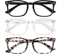 Snosue Reading Glasses for Women Blue Light Blocking Glasses Filter UV Square Readers Glasses for Men and Women 3 Pack Reader +3.00
