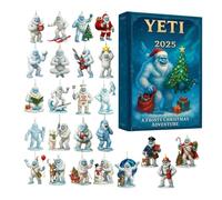 Snow Adventure Christmas Advent Calendar 2025, 24-Day Countdown Calendar with 2D Flat Decorations, Decorative & Atmospheric, for Gifts to Special Explorers, Living Room Decoration