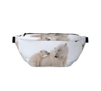 Snow Animal Polar Bear Printed Bumbag Running Waist Pack | Lightweight Crossbody, Fanny Pack, Adjustable Fanny Bag with Multiple Pockets for Travel Hiking Daily