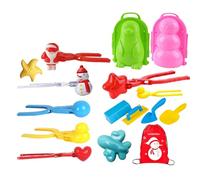 Snow Ball Maker Toys, Christmas Snowman Heart Duck, Penguin Mold Set, Durabled Snow Clip Tools Fun Outdoor Play for Kids and Family Winter Game, 13.78x9.84x6.3 Inches