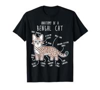 Snow Bengal Cat Seal Lynx Anatomy, Funny Cute Pet Mom Dad T-Shirt