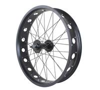 Snow Bike Wheelset 20/24/26”X 4.0" Fat Tire Bike Wheel Set 36H Front Rear Disc Brake Hubs 14G Spokes Aluminum Alloy Beach Bike Rims Quick Release 135mm/195mm For 6-10s Snow Beach E-Bike(Front_26")