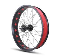 Snow Bike Wheelset 20/24/26”X 4.0" Fat Tire Bike Wheel Set Aluminum Alloy Rims Beach Bike Front Rear Wheels 36H Hubs 14G Spokes QR 135mm/195mm Disc Brake for 6-10s E-Bikes