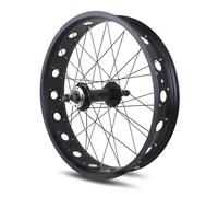 Snow Bike Wheelset 20/24/26”X 4.0" Fat Tire Bike Wheel Set Aluminum Alloy Rims Beach Bike Front Rear Wheels 36H Hubs 14G Spokes QR 135mm/195mm Disc Brake For 6-10s E-Bikes(Rear,20")