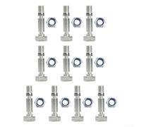 Snow blower shear pin replacement kit 10pcs compatible with 707555, fits 1696574-01 C950-10329-0 9.5TP 24 inch and 11.5TP 27 inch Two Stage Snow Blowers