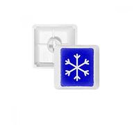 Snow Blue Square Warning Mark PBT Keycaps for Mechanical Keyboard White OEM No Marking Print