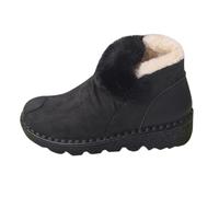 Snow Booties Women Ladies Booties Size 4 Women's New Foreign Trade Plus Size Fashionable All Fleece Lined Thickened SnowBooties Fashion Boot (Black, 4.5)