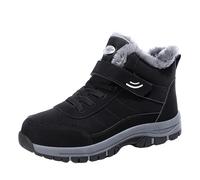 Snow Boots Men Women Winter Shoes Waterproof Unisex Winter Boots Pain Relieving Men's Shoes Outdoor Trainers Warm Lined Walking Shoes High Top Sports Shoes Platform Trekking Shoes, black, 10 UK