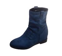 Snow Boots Women Fleece Lined Warm Ankle Booties Thickened Water-Resistant Walking Hiking Boots Outdoor Anti-Slip Mid Calf Sports Baggy Plush Shoes Thermal Footwear Size 3-7.5