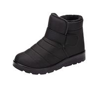 Snow Boots Women Fleece Lined Warm Ankle Booties Thickened Water-Resistant Walking Hiking Boots Outdoor Anti-Slip Mid Calf Sports Casual Plush Shoes Thermal Footwear Size 3-8