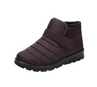 Snow Boots Women Fleece Lined Warm Ankle Booties Thickened Water-Resistant Walking Hiking Boots Outdoor Anti-Slip Mid Calf Sports Casual Plush Shoes Thermal Footwear Size 3-8