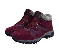 Snow Boots Women Winter Thermal Boots Warm Ankle Fur Lined Anti-Slip Hiking Shoes Outdoor Walking Camping Climbing Running Shoes Waterproof Booties Wide Toe Adjustable Strap Orthopedic Barefoot Boot