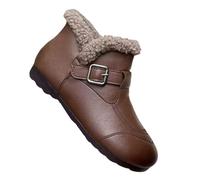 Snow Boots Womens Waterproof Black Boots Women Women's High Performance Warm Booties Soft Comfortable Can Adapt to The Cold Harsh Environment Winter Water Proof Booties (Brown, 6)