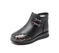 Snow Boots Womens Waterproof Ladies Black Boots Women's High Performance Warm Booties Soft Comfortable Can Adapt to The Cold Harsh Environment Big Booties for Women (Black, 6)