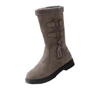 Snow Boots Womens Waterproof Ladies Boots Size 6 UK Women's High Performance Warm Booties Soft Comfortable Can Adapt to The Cold Harsh Environment Bog Booties (Grey, 5.5)