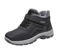 Snow Boots Womens Waterproof Winter Thermal Ankle Boots Casual Fur Lined Short Boot Wide Fit Lace Up Walking Shoes Orthopedic Barefoot Booties for Hiking Camping Climbing Running Black